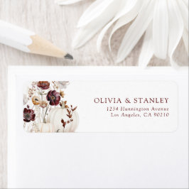 Fall Pumpkin Wildflower ラベル