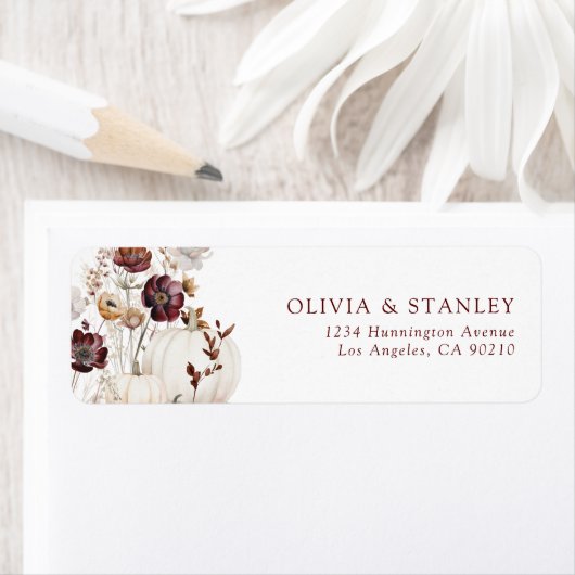 Fall Pumpkin Wildflower ラベル (インサイチュ)