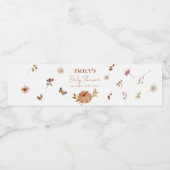 Fall Pumpkin Wildflower Baby Shower ペットボトルラベル (シングルラベル)