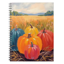 Fall Pumpkins | Autumn Landscape Watercolor ノートブック