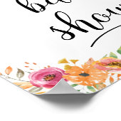 Fall Pumpkins Baby Shower Welcome Poster ポスター (角)