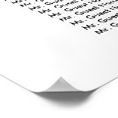 Fall Pumpkins Party Wedding Guests Seating Charts ポスター (角)