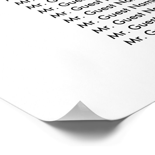 Fall Pumpkins Party Wedding Guests Seating Charts ポスター (角)