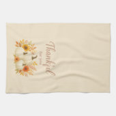 Fall Pumpkins & Sunflowers | Elegant Thanksgiving キッチンタオル (横)