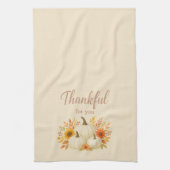 Fall Pumpkins & Sunflowers | Elegant Thanksgiving キッチンタオル (縦)