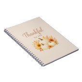 Fall Pumpkins & Sunflowers | Elegant Thanksgiving ノートブック (右側)