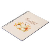 Fall Pumpkins & Sunflowers | Elegant Thanksgiving ノートブック (左側)