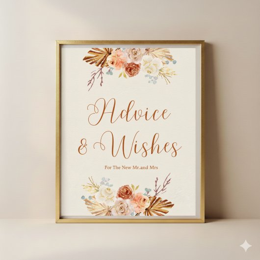 Fall Rustic Advice and Wishes For Newlyweds ポスター