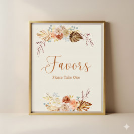Fall Rustic Favors Please Take One Bridal Shower ポスター