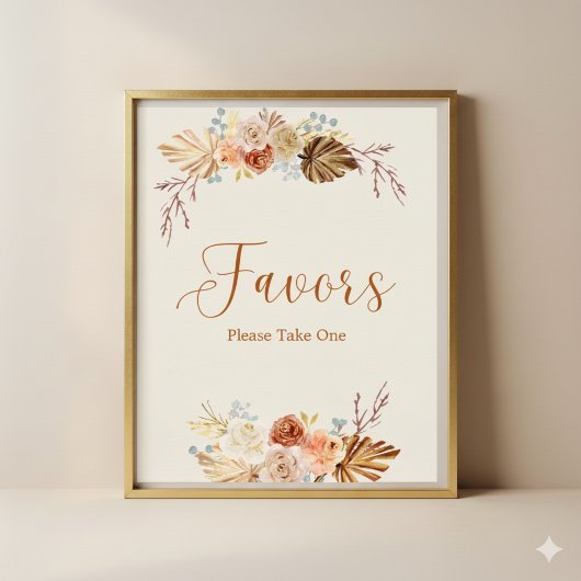 Fall Rustic Favors Please Take One Bridal Shower ポスター