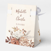 Fall Rustic Floral Wedding Favor Box フェイバーボックス (裏面サイド)