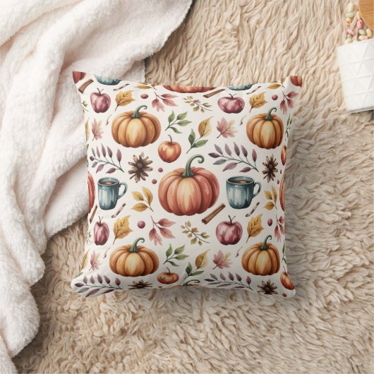 Fall Rustic Terracotta Autumn Farmhouse クッション (ブランケット)