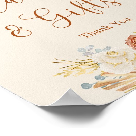 Fall Rustic Terracotta Cards and Gifts ポスター (角)