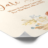 Fall Rustic Terracotta Date Jar Bridal Shower ポスター (角)