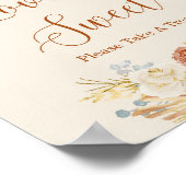 Fall Rustic Terracotta Love is Sweet Take a Treat ポスター (角)