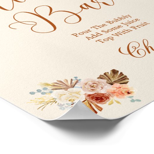 Fall Rustic Terracotta Mimosa Bar ポスター (角)