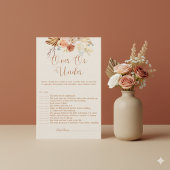 Fall Rustic Terracotta Over or Under Bridal Game