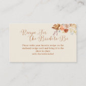 Fall Rustic Terracotta Recipe For The Bride-to-Be  エンクロージャーカード (正面)