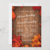 Fall Rustic Wedding Invitation 招待状 (正面)