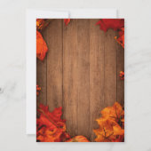 Fall Rustic Wedding Invitation 招待状 (裏面)