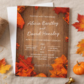 Fall Rustic Wedding Invitation 招待状