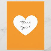 Fall Sale Orange Brown White Heart チラシ (裏面)