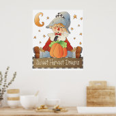 Fall Scarecrow Sweet Harvest Dreams ポスター (キッチン)