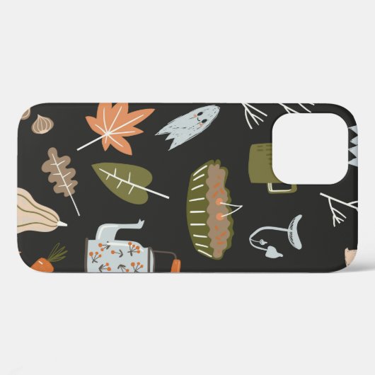 Fall seamless pattern with cozy nature elements. C Case-Mate iPhoneケース (裏面 (横))