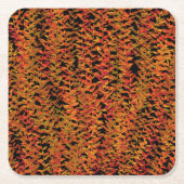 Fall Season Changing Colors Foliage Leaves Art スクエアペーパーコースター (正面)