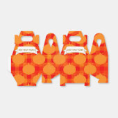 Fall Season Pumpkin Drawing Custom Text Plaid フェイバーボックス (折り畳みなし)