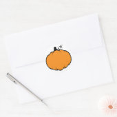 Fall Season Pumpkin Drawing Thanksgiving Decor  ラウンドシール (封筒)