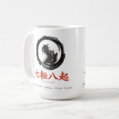 Fall Seven Times Rise Eight Zen Karate コーヒーマグカップ (正面左)
