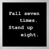 Fall Seven Times Stand Up Eight Poster ポスター (正面)