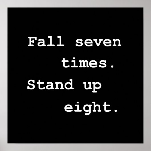 Fall Seven Times Stand Up Eight Poster ポスター (正面)