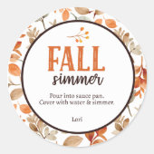 Fall Simmer ラウンドシール (正面)