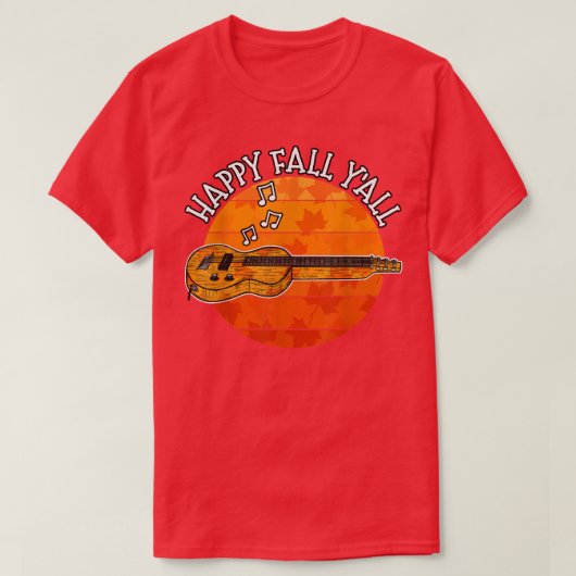 Fall Slide Guitar, Happy Fall Y'all Guitarist, Mus Tシャツ (デザイン正面)