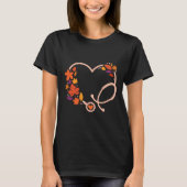 Fall Stethoscope Nurse Thanksgiving Nursing Autumn Tシャツ (正面)
