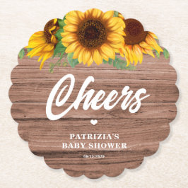 Fall Sunflower | Baby Shower  ペーパーコースター