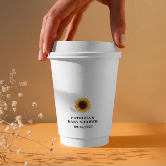 Fall Sunflower Baby Shower 紙コップ