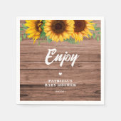 Fall Sunflower | Baby Shower Paper スタンダードカクテルナプキン (正面)