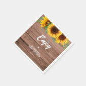 Fall Sunflower | Baby Shower Paper スタンダードカクテルナプキン (角)