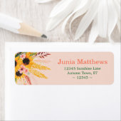Fall Sunflower Bouquet Return Address Label ラベル (インサイチュ)