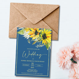 Fall Sunflower Wedding Invitation 招待状