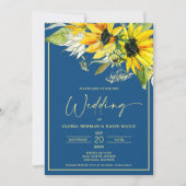 Fall Sunflower Wedding Invitation 招待状 (正面)