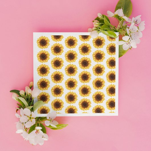 Fall Sunflowers Baby Shower スタンダードカクテルナプキン