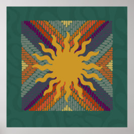 Fall Sunshine Mosaic ポスター