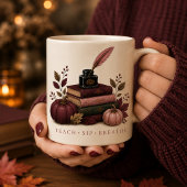 Fall Teacher Mug | Dark Academia Mindful Teacher G カフェラテマグ