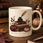 Fall Teacher Mug | Dark Academia Mindful Teacher G カフェラテマグ