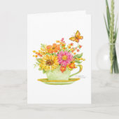 Fall Teacup Blank Card Any Occasion カード (正面)