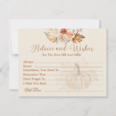 Fall Terracotta Advice and Wishes Bridal Shower (正面)